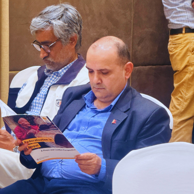 Man reading report