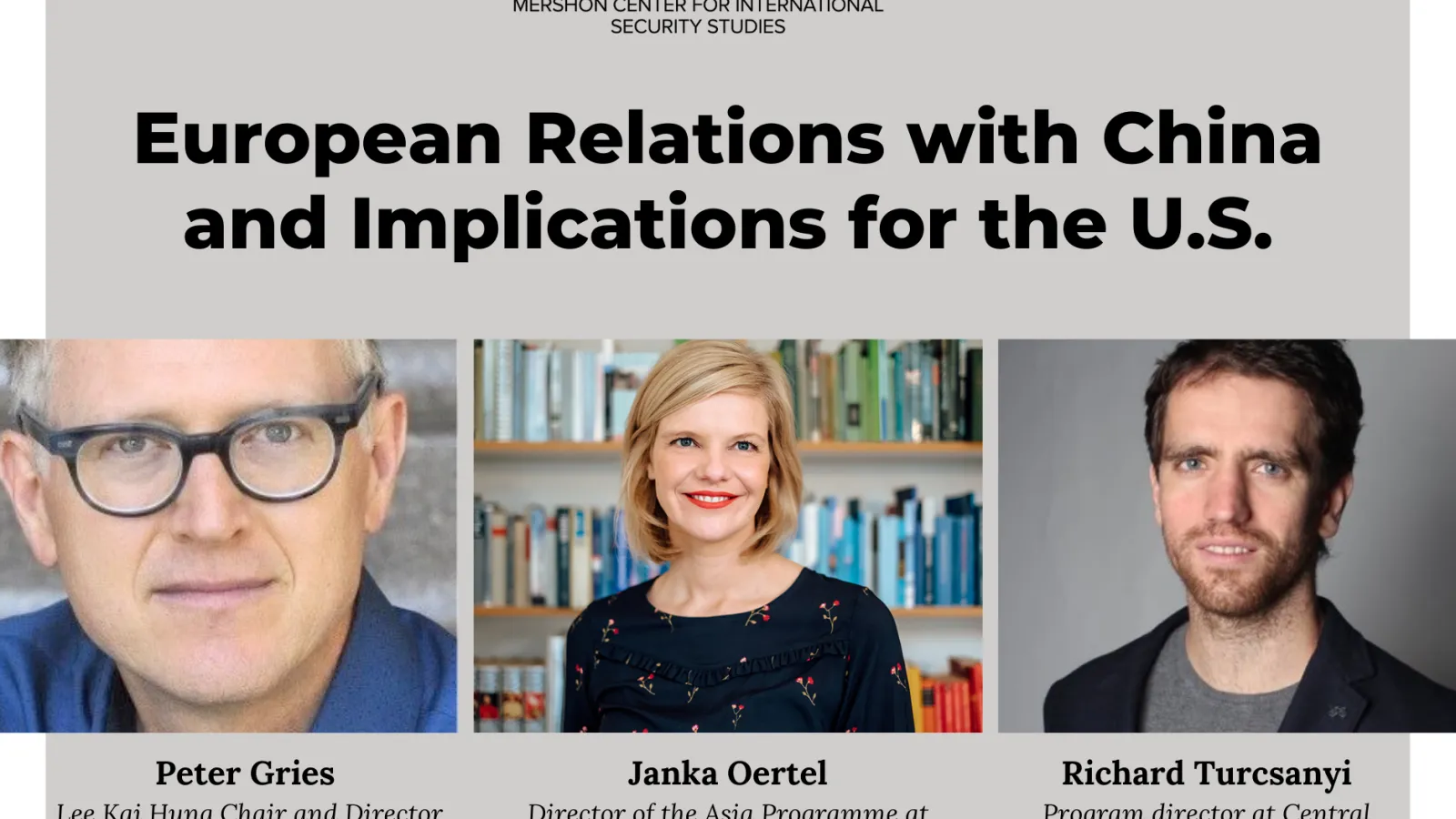 European Relations with China and Implications for the U.S. event photo