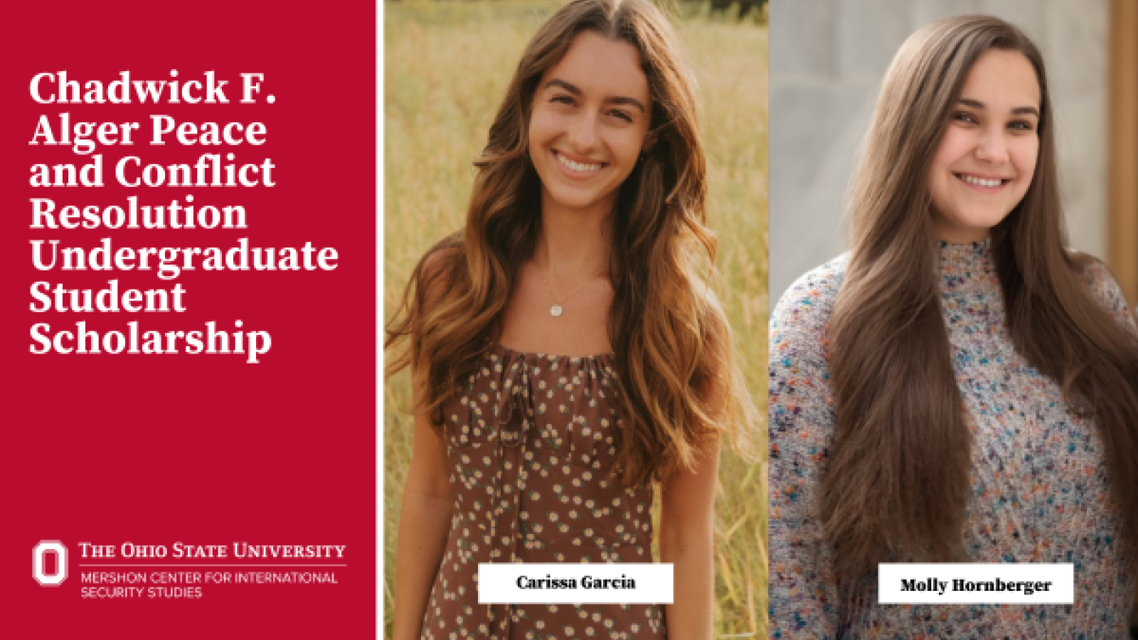 Carissa Garcia and Molly Hornberger 2025 Alger Scholarship Winners
