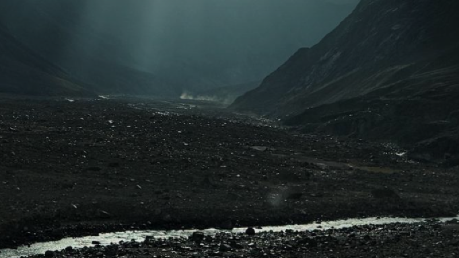 Mountains and river