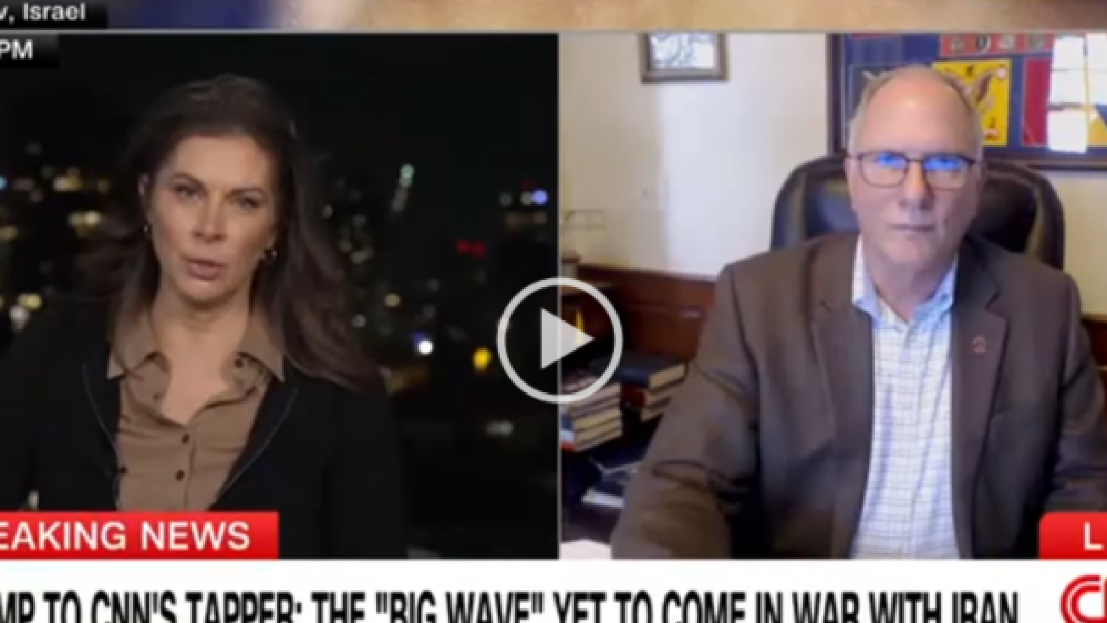 Erin Burnett of CNN and Pete Mansoor