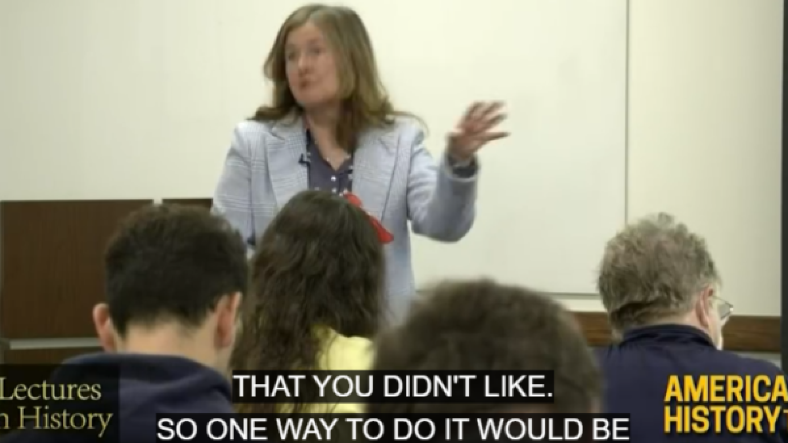 Margaret Newell giving a lecture
