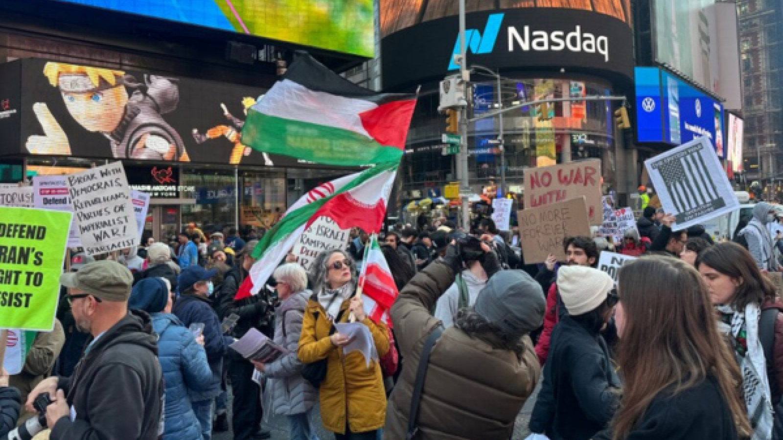 People protesting in New York City 