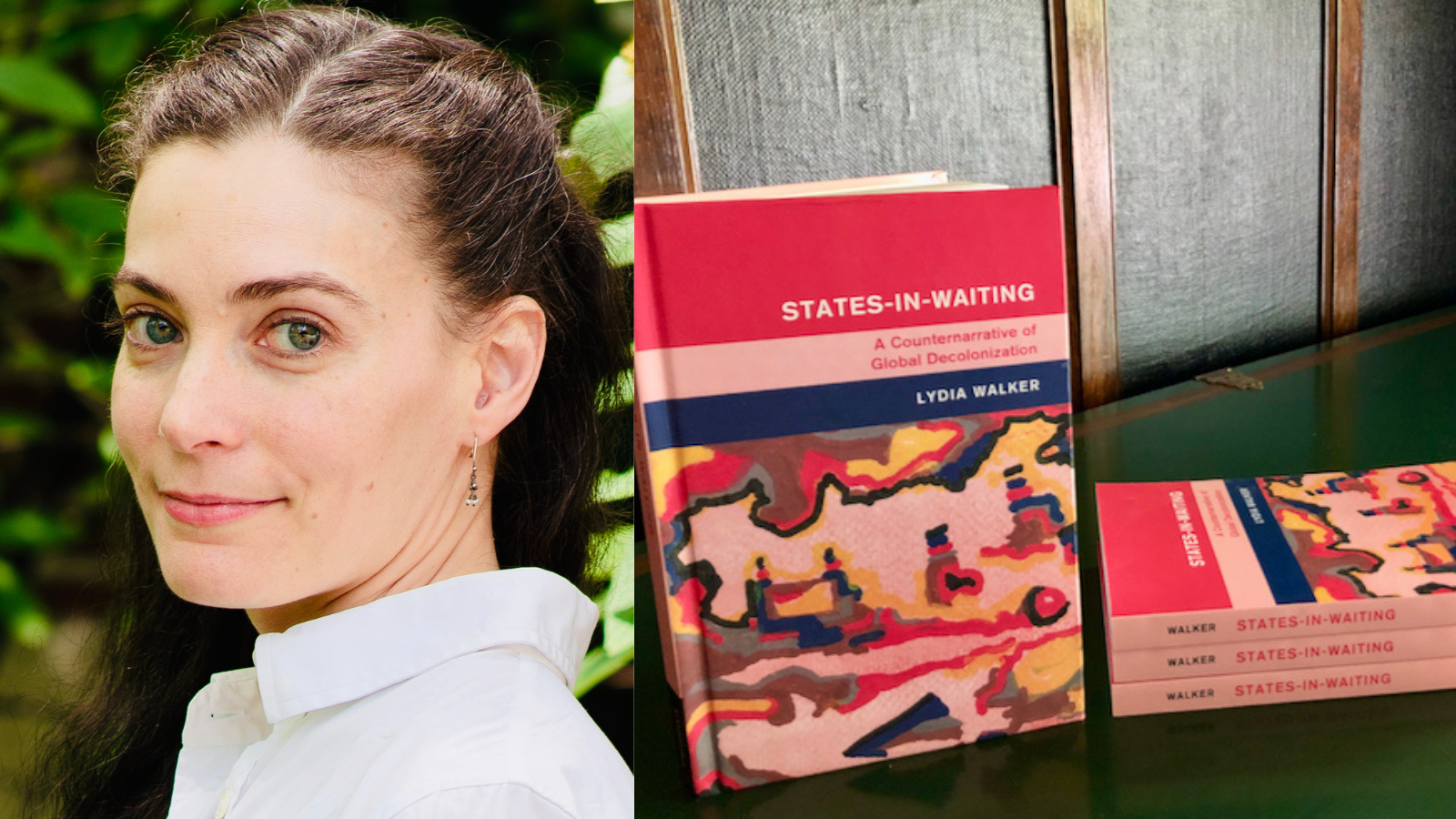 Lydia Walker and cover of States in Waiting book
