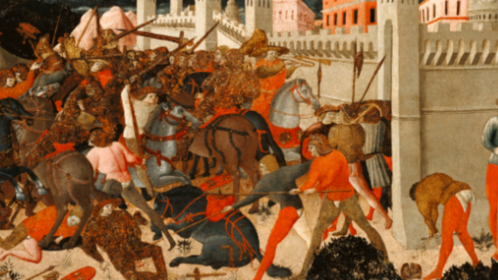 Medieval battle scene