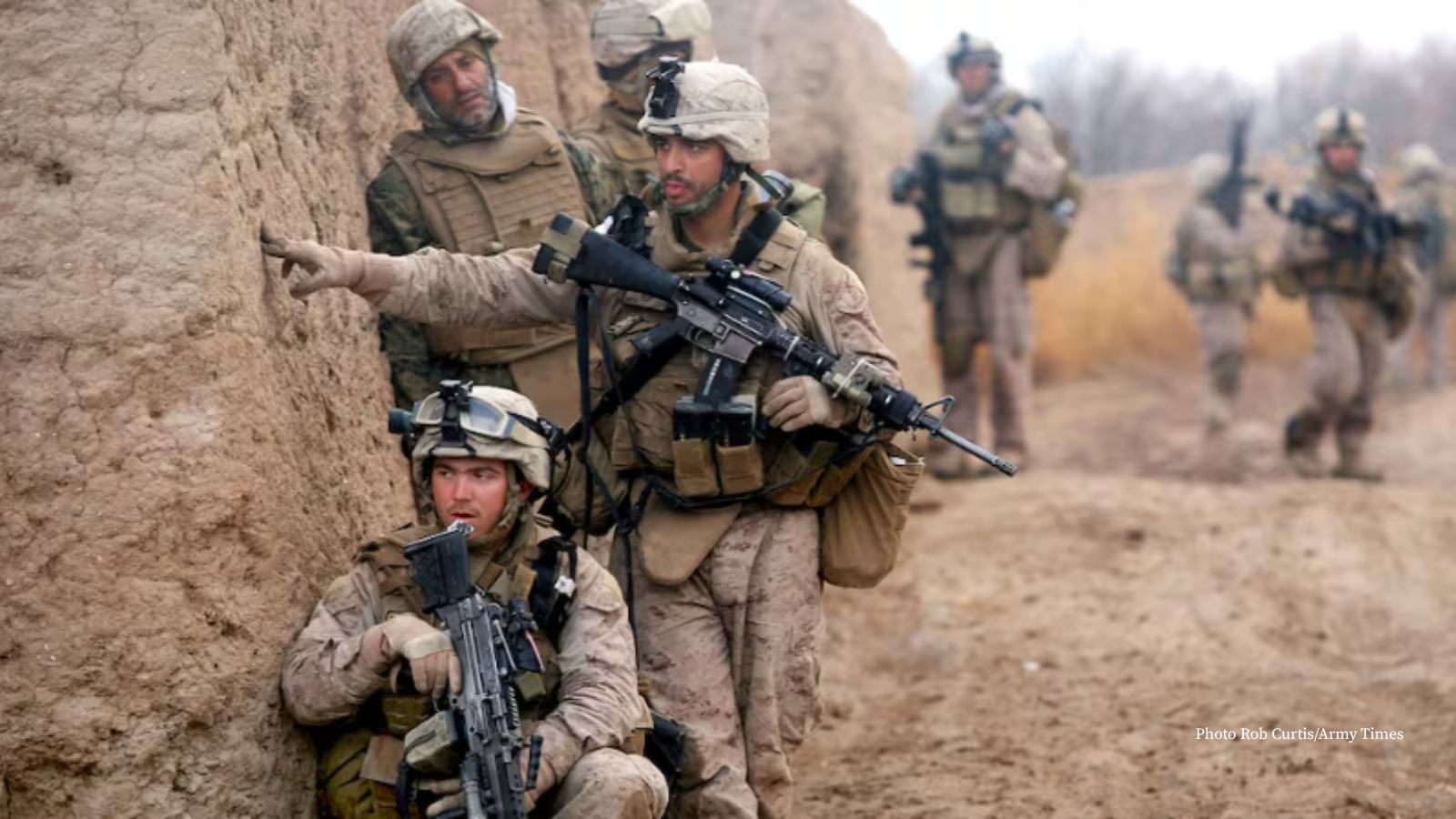 Soldiers in combat in Afghanistan