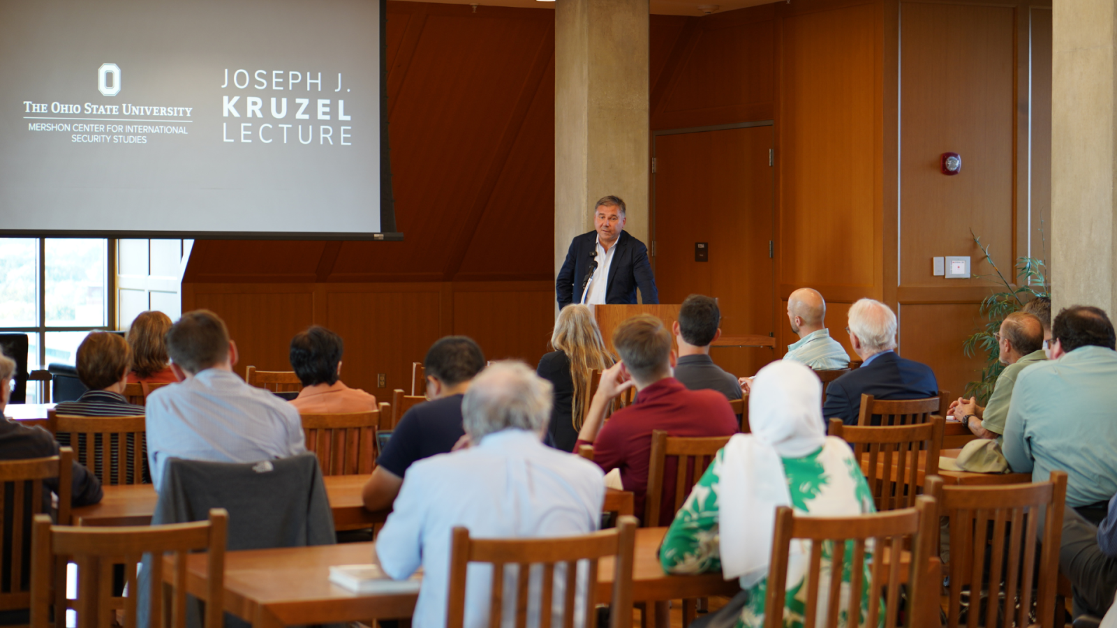 Ivan Krastev speaking during the Kruzel Lecture